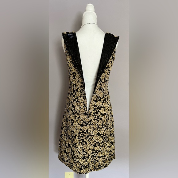 Ann Taylor tan and black 100% cotton sleeveless dress - Picture 4 of 9